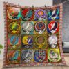 Skull Grateful Dead Steal Your Face Quilt Gift For Christmas Birthday Halloween