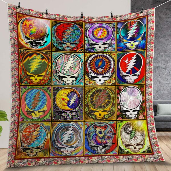 Skull Grateful Dead Steal Your Face Quilt Gift Ideas For Fans