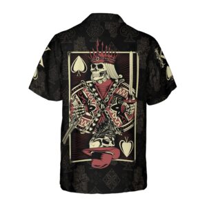 Skull King Of Spades Card Hawaiian Shirt 2