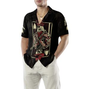 Skull King Of Spades Card Hawaiian Shirt 3