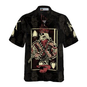 Skull King Of Spades Card Hawaiian Shirt 4