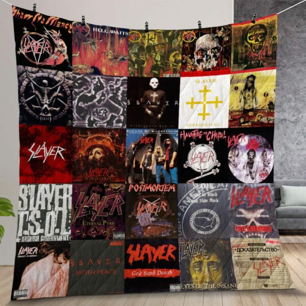 Slayer Album Covers Quilt Gift For Christmas Birthday Thanksgiving
