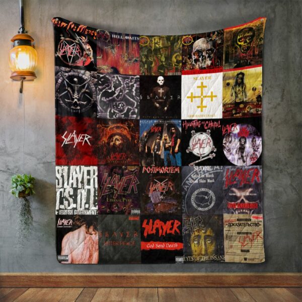 Slayer Album Covers Quilt Gift For Christmas Black Friday Thanksgiving