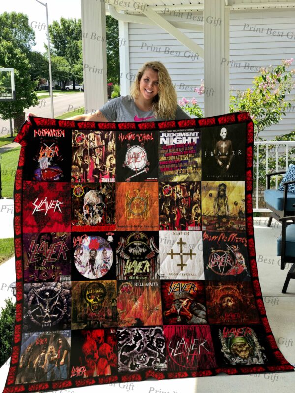 Slayer Albums Cover Poster Quilt Gift For Family On Christmas Black Friday Cyber Monday