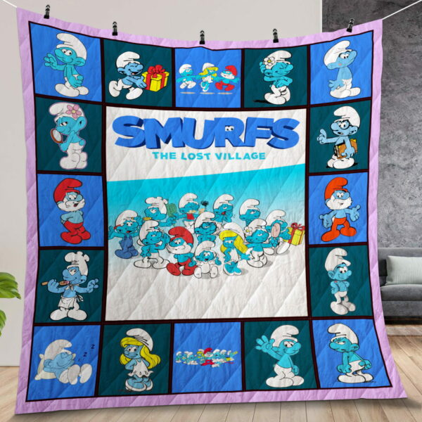 Smurf Quilt Gift For Family On Christmas Black Friday