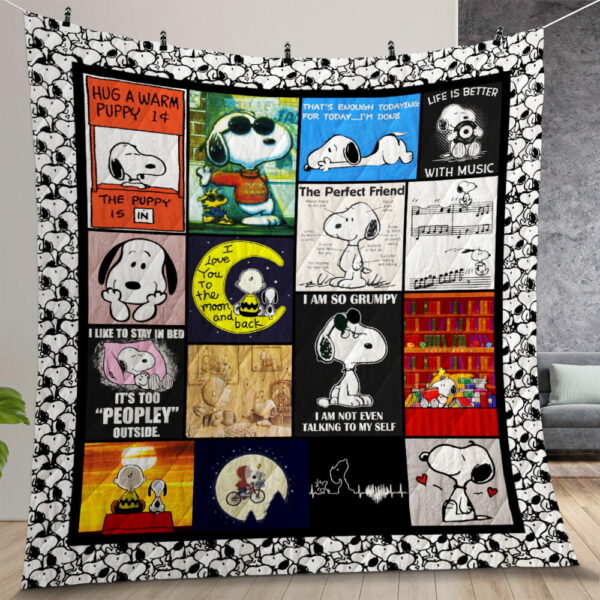 Snoopy 1 Quilt Gift For Christmas Birthday Thanksgiving