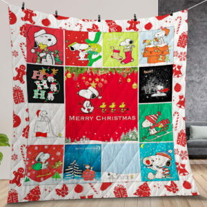 Snoopy Christmas Quilt Gift For Christmas Birthday Halloween