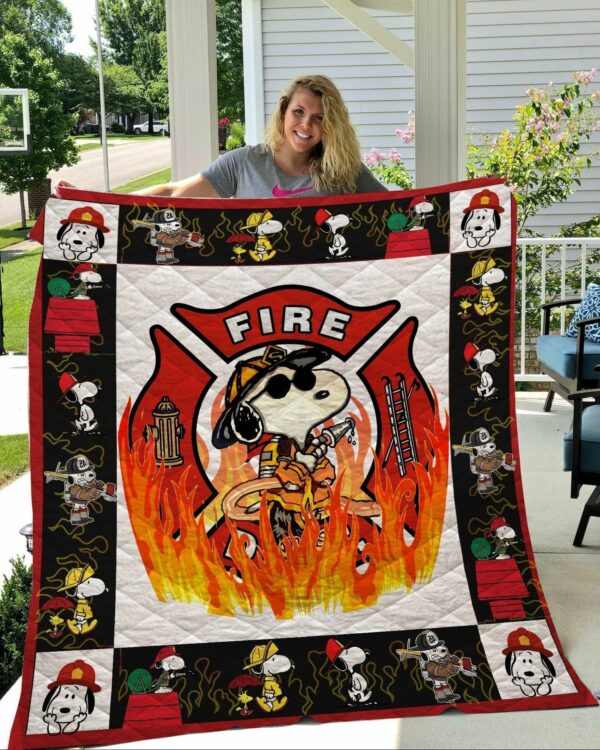 Snoopy Firefighter Quilt Gift Ideas For Fans on Christmas