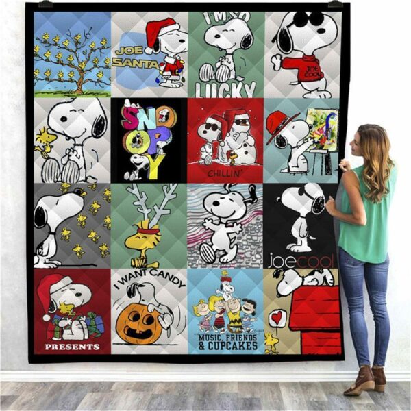 Snoopy Lover Quilt Gift For Christmas Black Friday Thanksgiving