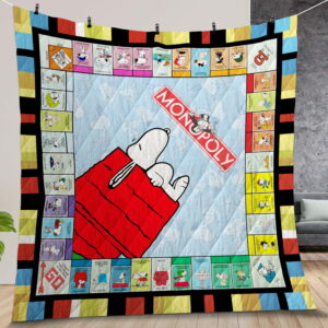 Snoopy Monopoly Game Quilt Gift Ideas For Fans