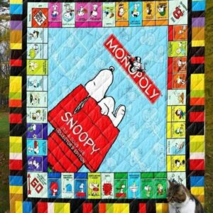 Snoopy Monopoly Game Warm Quilt Gift For Christmas Black Friday Thanksgiving