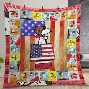 Snoopy Quilt Gift For Christmas Birthday Thanksgiving