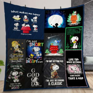 Snoopy Quotes Quilt Gift For Christmas Birthday Thanksgiving