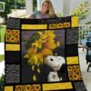 Snoopy Sunflower Quilt Gift For Christmas Black Friday Thanksgiving
