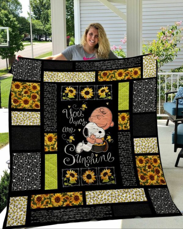 Snoopy You Are My Sunshine Quilt Gift For Fans Christmas Black Friday Black Friday