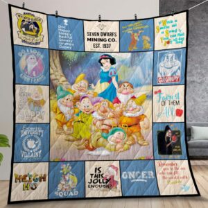 Snow White And The Seven Dwarfs Quilt Gift For Christmas Birthday Halloween