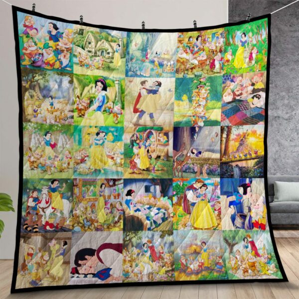 Snow white and the seven dwarfs Quilt Gift For Christmas Birthday Thanksgiving