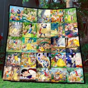 Snow white and the seven dwarfs Quilt Gift For Christmas Black Friday Thanksgiving