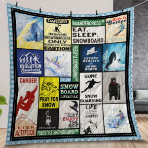 Snowboarding Lifestyle Quilt Gift For Fans Christmas Black Friday