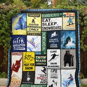 Snowboarding Lifestyle Quilt Gift Ideas For Fans on Christmas