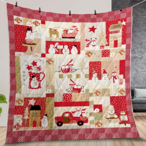 Snowman Christmas Activities Quilt Gift For Christmas Black Friday Thanksgiving