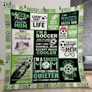 Soccer Im Beautiful Because Im A Soccer Mom Quilt Gift For Christmas Birthday Thanksgiving