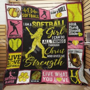 Softball Girl Christ Who Gives Me Strength Gift For Family On Christmas Black Friday Black Friday