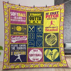 Softball The Rest Is Just Details Quilt Gift For Christmas Birthday Thanksgiving