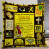 Softball To My Granddaughter From Grandma IAlways Be With You Quilt Gift For Christmas Birthday Thanksgiving