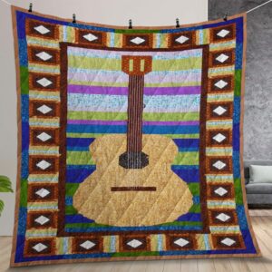 Solo Guitar Quilt Gift For Christmas Birthday Thanksgiving