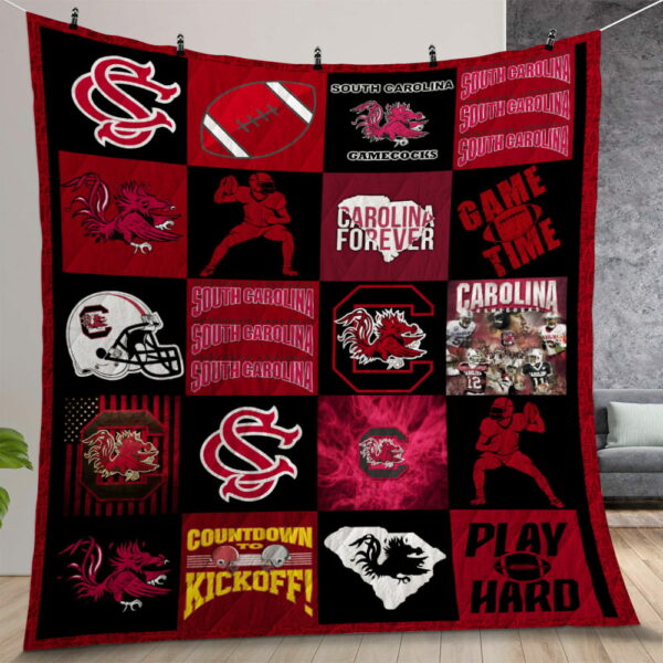 South Carolina Gamecocks Quilt Gift For Christmas Birthday Thanksgiving