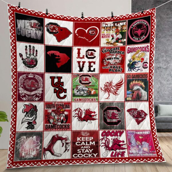South Carolina Gamecocks Scg Quilt Gift For Christmas Birthday Thanksgiving