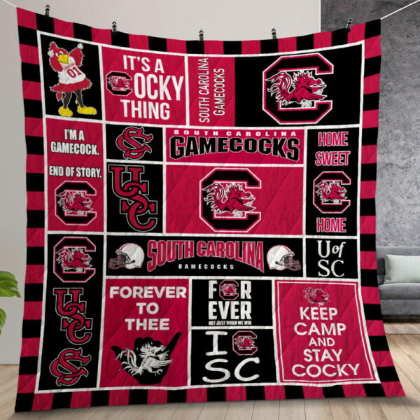 South Carolina Im A Gamecock End Of Story Quilt Gift For Christmas Birthday Thanksgiving