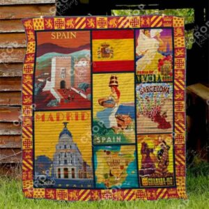 Spain Quilt Gift For Fans Christmas Black Friday Black Friday