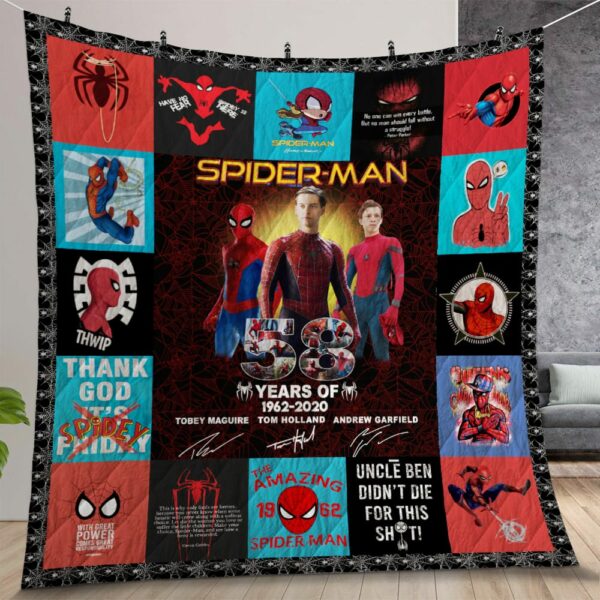 Spider Man Quilt Gift For Christmas Birthday Thanksgiving Version 1