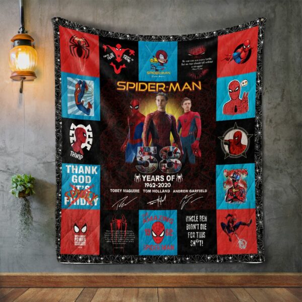 Spider Man Quilt Gift For Christmas Black Friday Thanksgiving