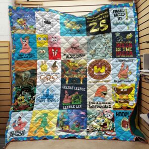 Spongebob Collage Quilt Gift For Christmas Black Friday Thanksgiving