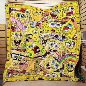 Spongebob Quilt Gift For Family On Christmas Black Friday Cyber Monday