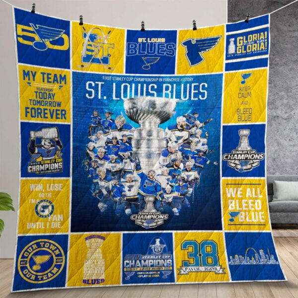 St Louis Blues 17 Quilt Gift For Christmas Birthday Thanksgiving