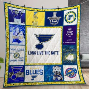 St Louis Blues Quilt Gift For Christmas Birthday Thanksgiving