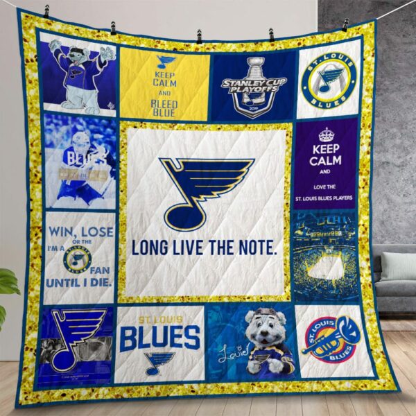 St Louis Blues Quilt Gift For Christmas Birthday Thanksgiving