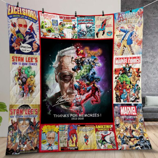 Stan Lee How To Draw Comics Quilt Gift For Christmas Birthday Halloween