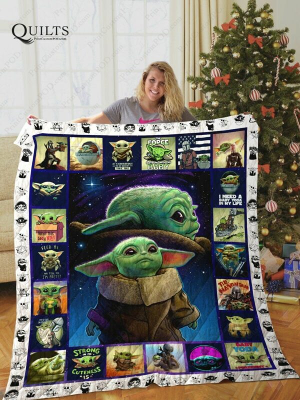 Star Wars Baby Yoda Cast Quilt Gift For Christmas Black Friday Thanksgiving