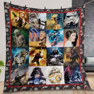 Star Wars Collage Quilt Gift For Christmas Birthday Halloween