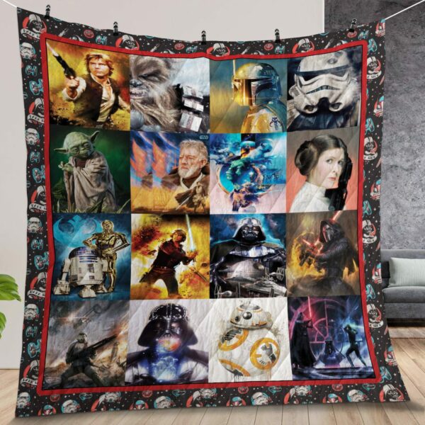 Star Wars Collage Quilt Gift For Christmas Birthday Halloween