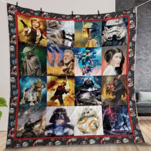 Star Wars Collage Quilt Gift For Family On Christmas Black Friday
