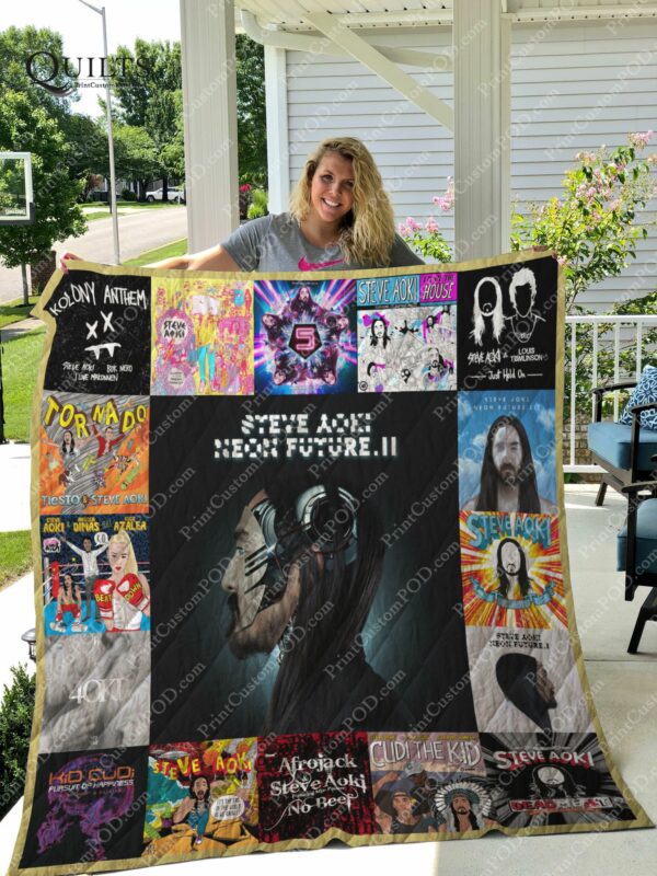 Steve Aoki Albums Quilt Gift For Christmas Black Friday Thanksgiving