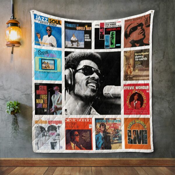 Stevie Wonder Album Covers Quilt Gift For Christmas Black Friday Thanksgiving