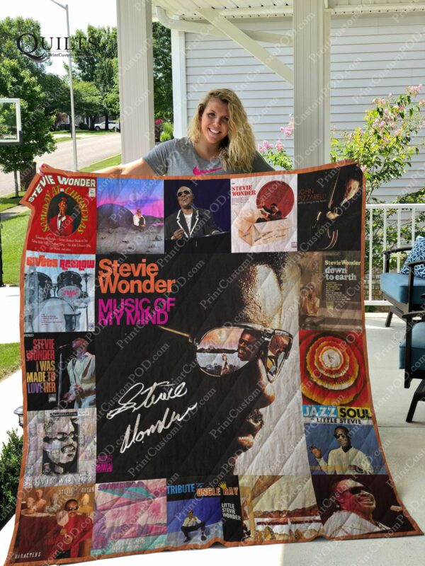 Stevie Wonder Albums Quilt Gift For Fans Christmas Black Friday Black Friday