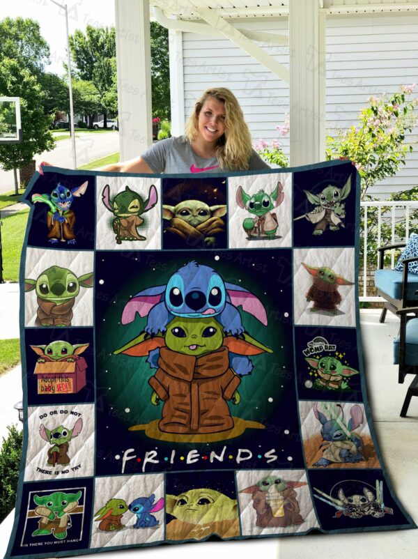 Stitch And Yoda Quilt Gift For Christmas Black Friday Thanksgiving